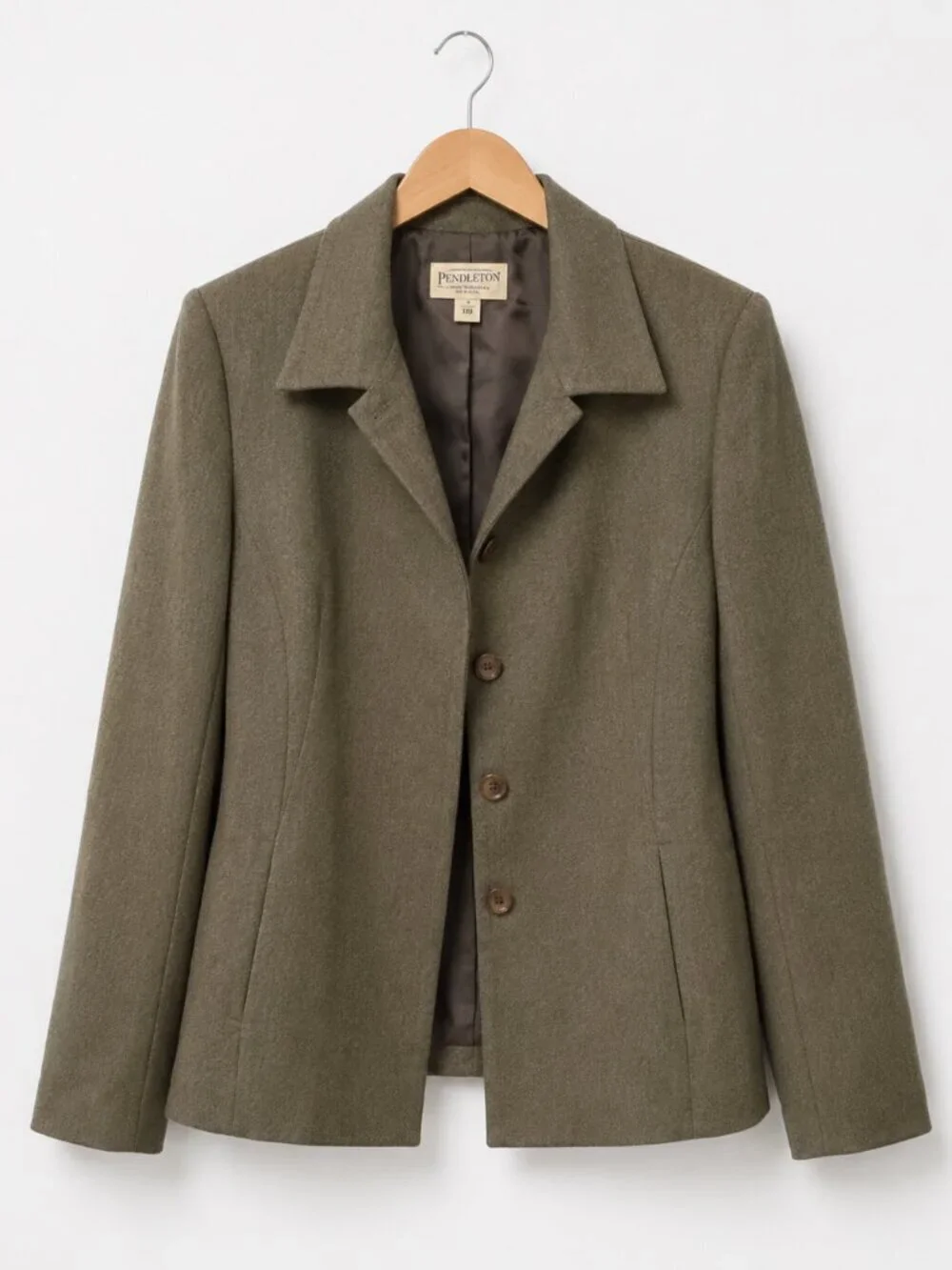 Pendleton  Olive Green 100% Virgin Wool  Blazer Jacket Women's Size 14W